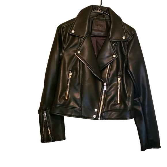 Blank NYC Jackets & Blazers - Blank NYC Moto Zipper Jacket Black Chrome details from Nordstrom.
